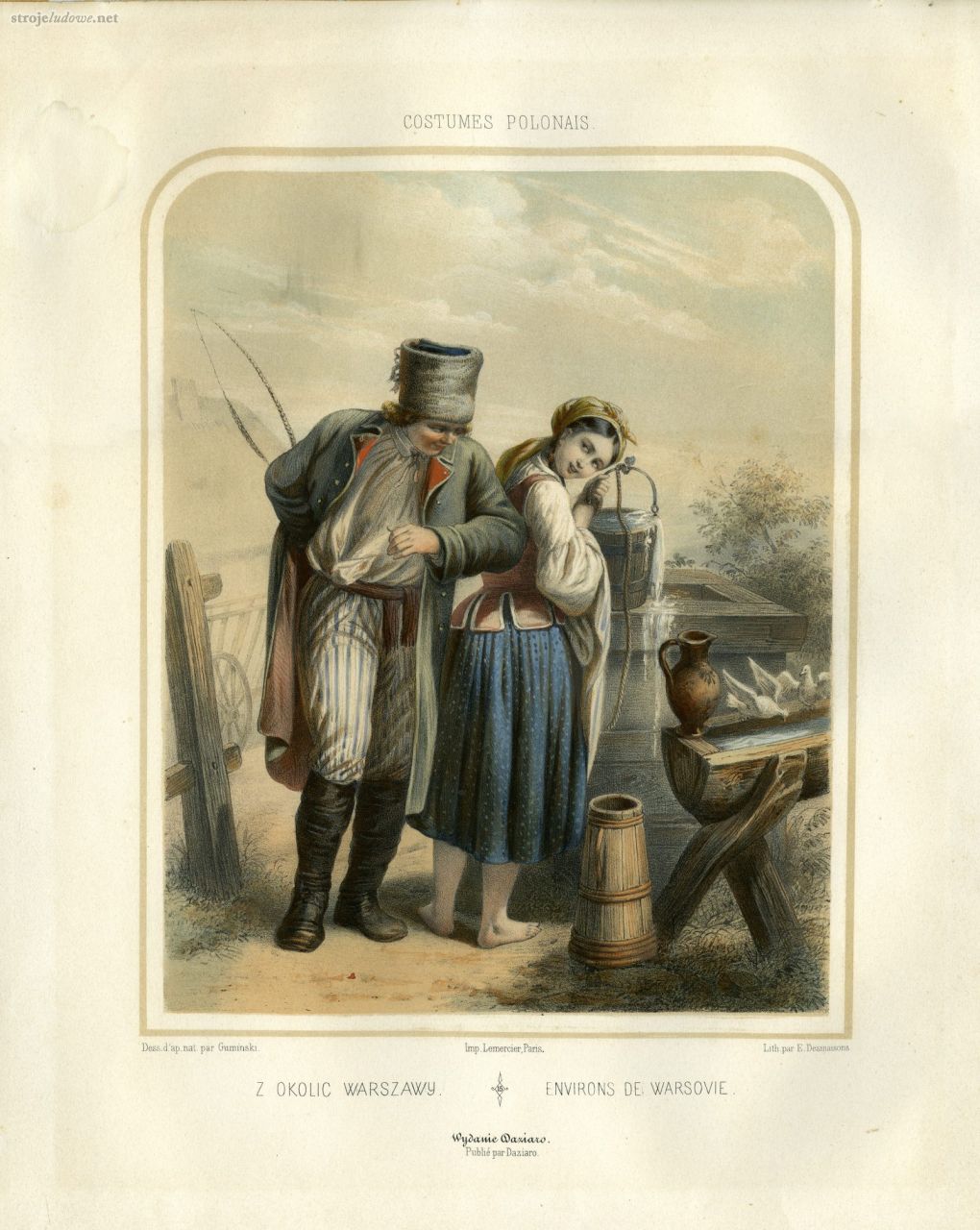 Costumes Polonais, 1855, Wojciech Gerson, Archiwum Naukowe Państwowego Muzeum Etnograficznego w Warszawie