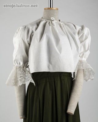 Kabotek do&nbsp;stroju rozbarskiego do&nbsp;<em>merynki</em>, bez kołnierza, Bytom, lata międzywojenne. Ze&nbsp;zbiorów Muzeum Górnośląskiego w&nbsp;Bytomiu.