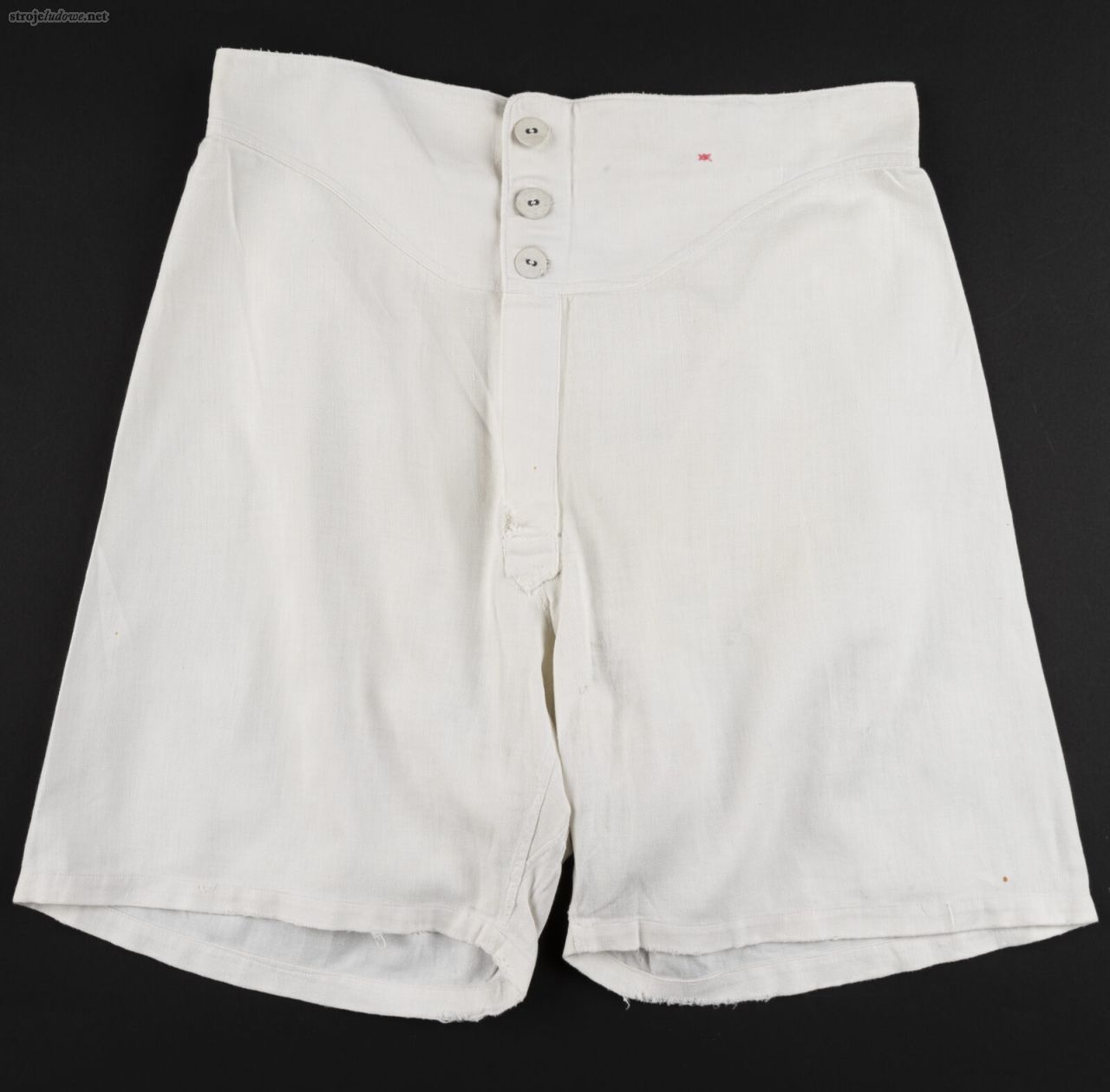 Majtki męskie, Bytom, początek XX w. Ze zbiorów Muzeum Górnośląskiego w Bytomiu.
