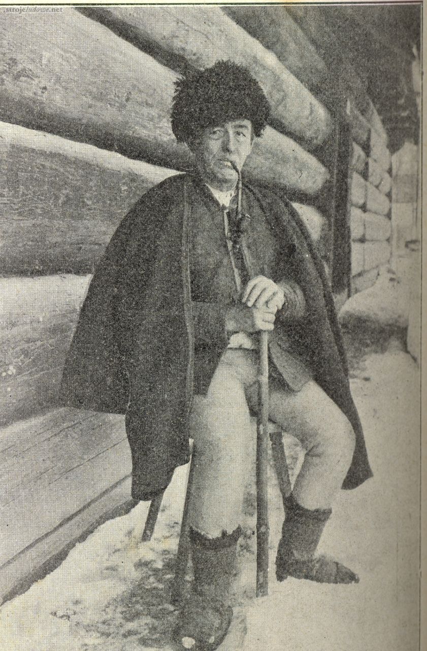 Gazda z Wisły w stroju zimowym<strong>, </strong>Ziemia t. II, 1911r., fot. Roth