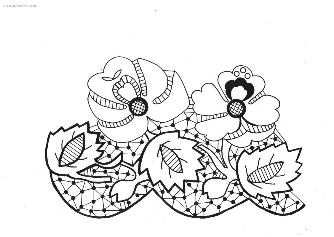 Rysunek haftu richelieu z rękawa koszuli kobiecej, rys. E. Piskorz-Branekova