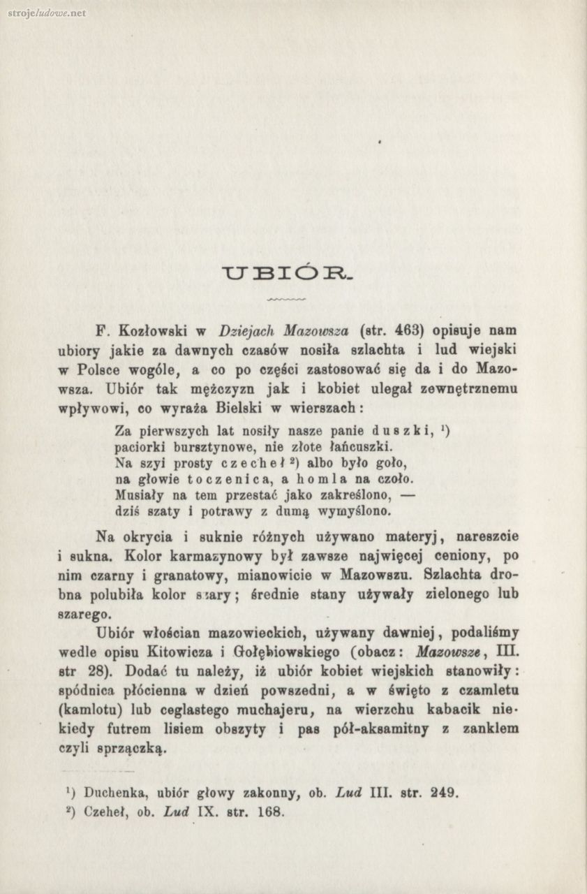 Oskar Kolberg, Dzieła Wszystkie, Tom 27, Mazowsze część 4, s. 74
Źródło: www.polona.pl