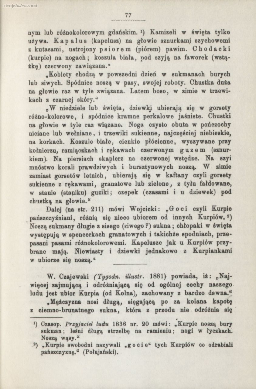 Oskar Kolberg, Dzieła Wszystkie, Tom 27, Mazowsze część 4, s. 77
Źródło: www.polona.pl