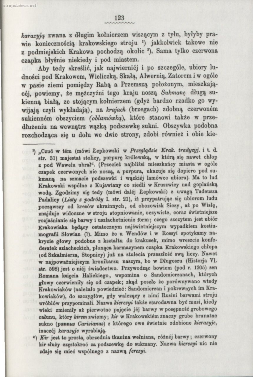 Oskar Kolberg, Dzieła Wszystkie, Tom 5, Krakowskie cz. I, s. 123
Źródło: www.polona.pl