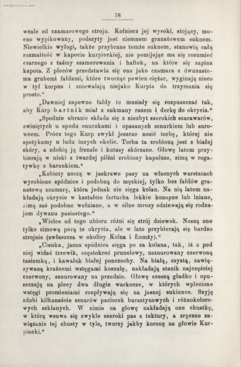 Oskar Kolberg, Dzieła Wszystkie, Tom 27, Mazowsze część 4, s. 78
Źródło: www.polona.pl