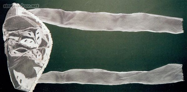 Czepek tiulowy, haftowany, Biała, pow. Radzyń Podlaski, koniec XIX w., ze&nbsp;zbiorów Muzeum Narodowego w&nbsp;Lublinie, fot. P. Maciąg