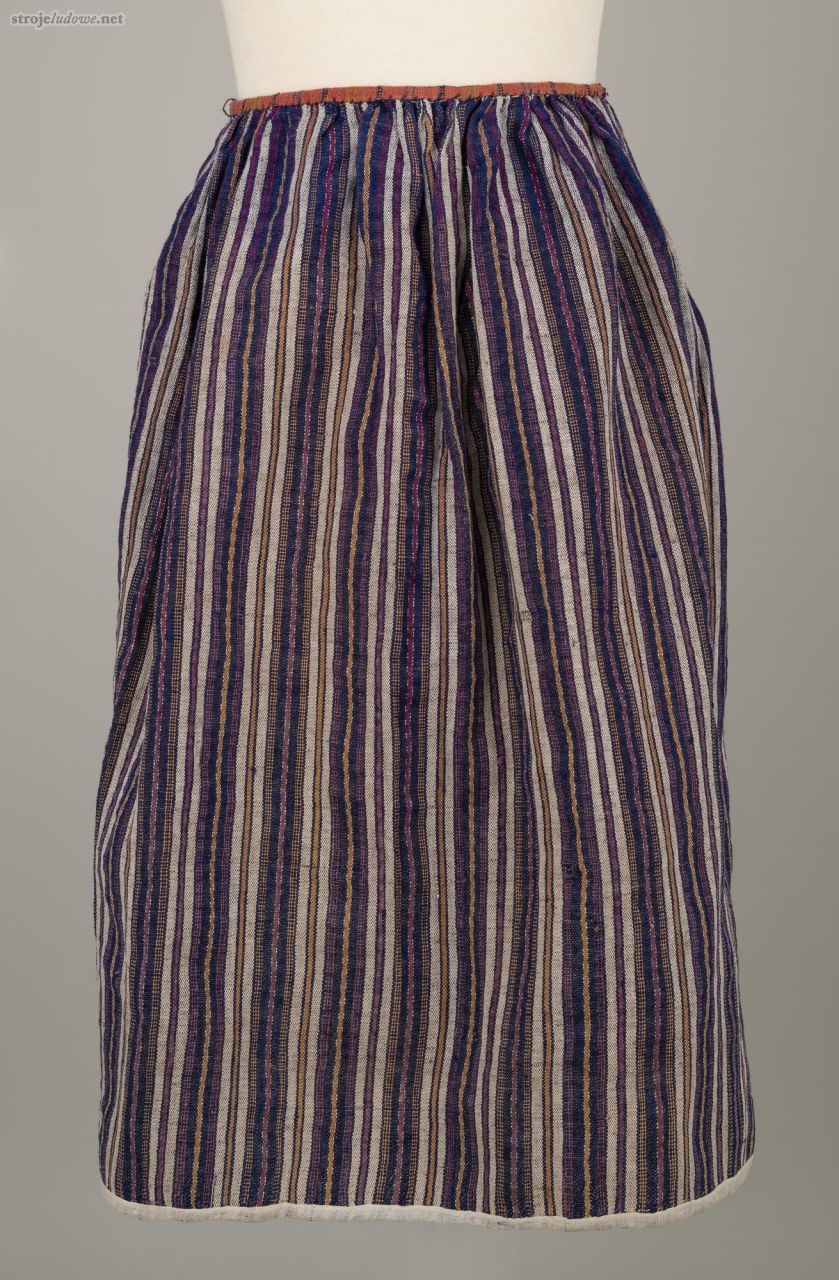 Zapaska wełniana w&nbsp;pionowe prążki, Łózki pow. Biała Podlaska, 1914&nbsp;r. ,ze zbiorów Muzeum Narodowego w&nbsp;Lublinie, fot. M. Niećko