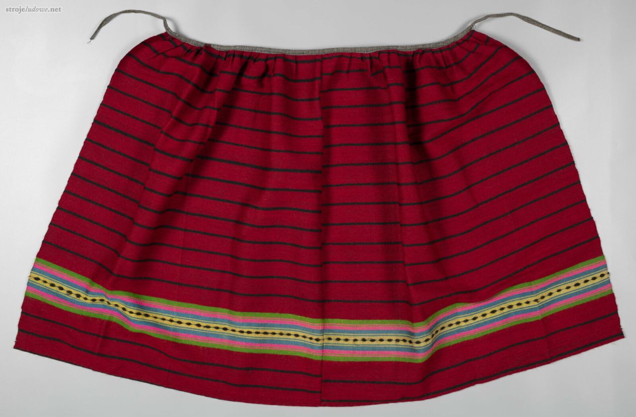 Zapaska lniano-wełniana w&nbsp;paski, Fiukówka, pow. Łuków, 1921&nbsp;r. ze&nbsp;zbiorów Muzeum Narodowego w&nbsp;Lublinie, fot. Małgorzata Niećko