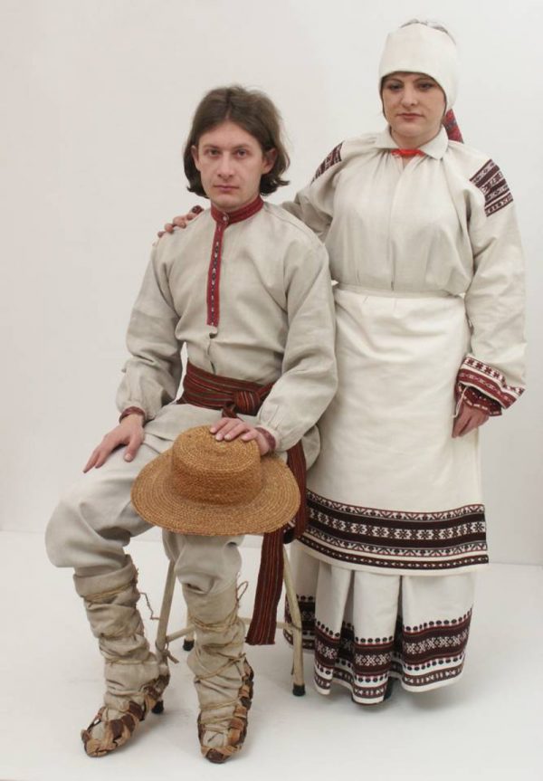 Folk Line Tradycyjna koszula bia\u0142y W stylu casual Moda Strój tradycyjny Tradycyjne koszule 
