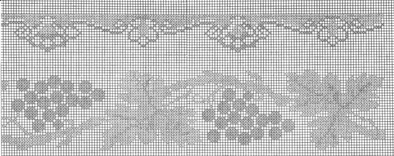 Rysunek haftu krzyżykowego, rys. E. Piskorz-Branekova

Legenda: kropka kolor jasnozielony, „ptaszek” ciemnozielony