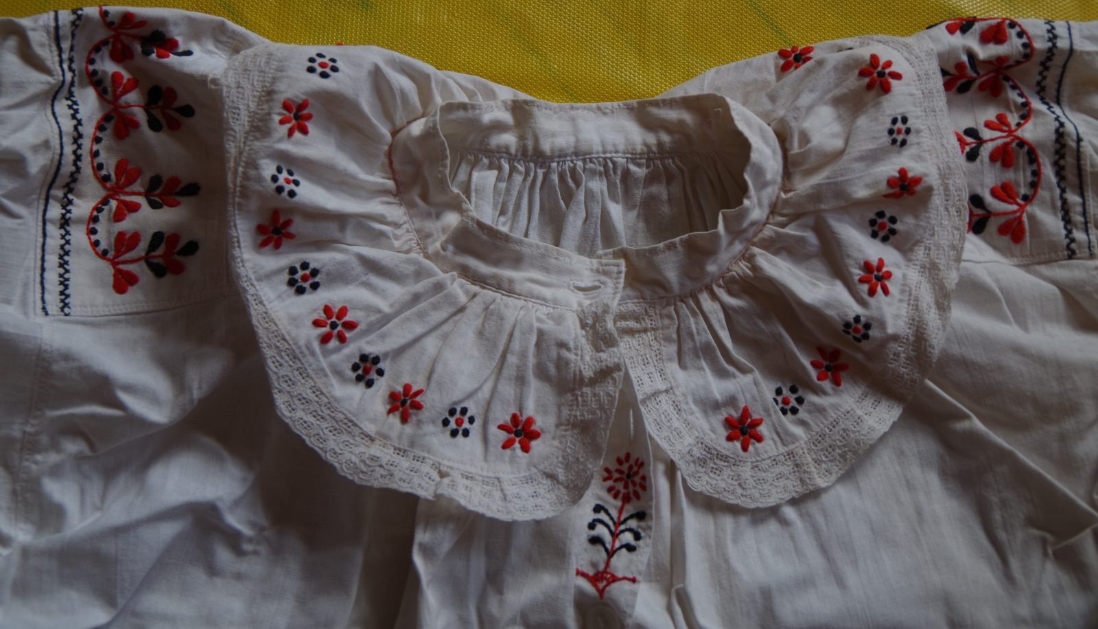 Koszula kobieca z&nbsp;kryzką, ze&nbsp;zbiorów Muzeum Narodowego w&nbsp;Lublinie, fot. z&nbsp;katalogu naukowego

Koszula wokół szyi wykończona była oszewką, do&nbsp;której przyszywano ułożoną w&nbsp;drobne zakładki kryzkę.